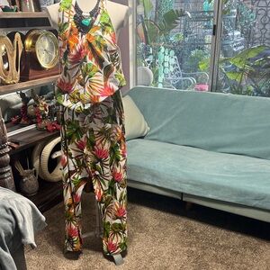 Tropical Print pants set